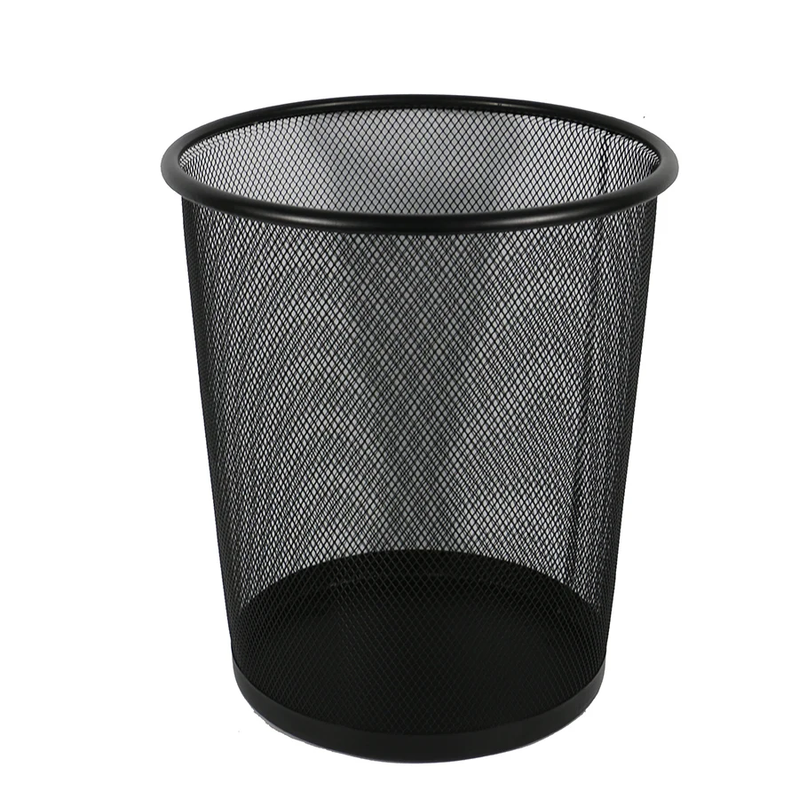 Eco- friendly Container Paper Recycle Iron Metal Color Coated Wire Mesh Office Trash Can Waste Bin