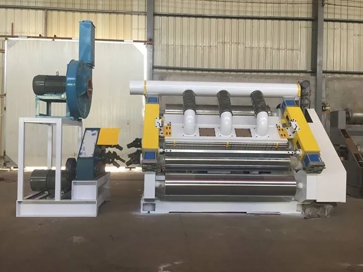 
2200 5-ply corrugated cardboard production line with steam heating 