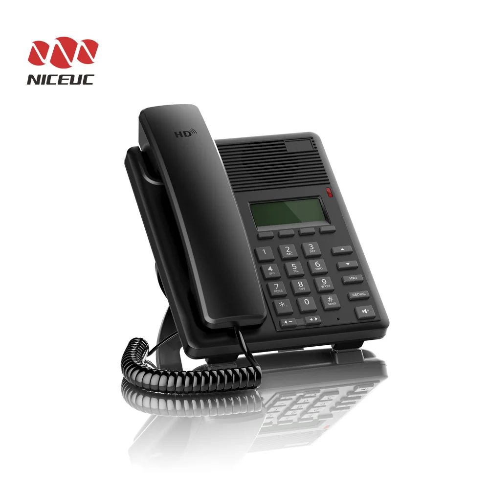 Desk SIP IP Phone 10/100/1000Mbps Internet 2 SIP lines work with VoIP IP PBX