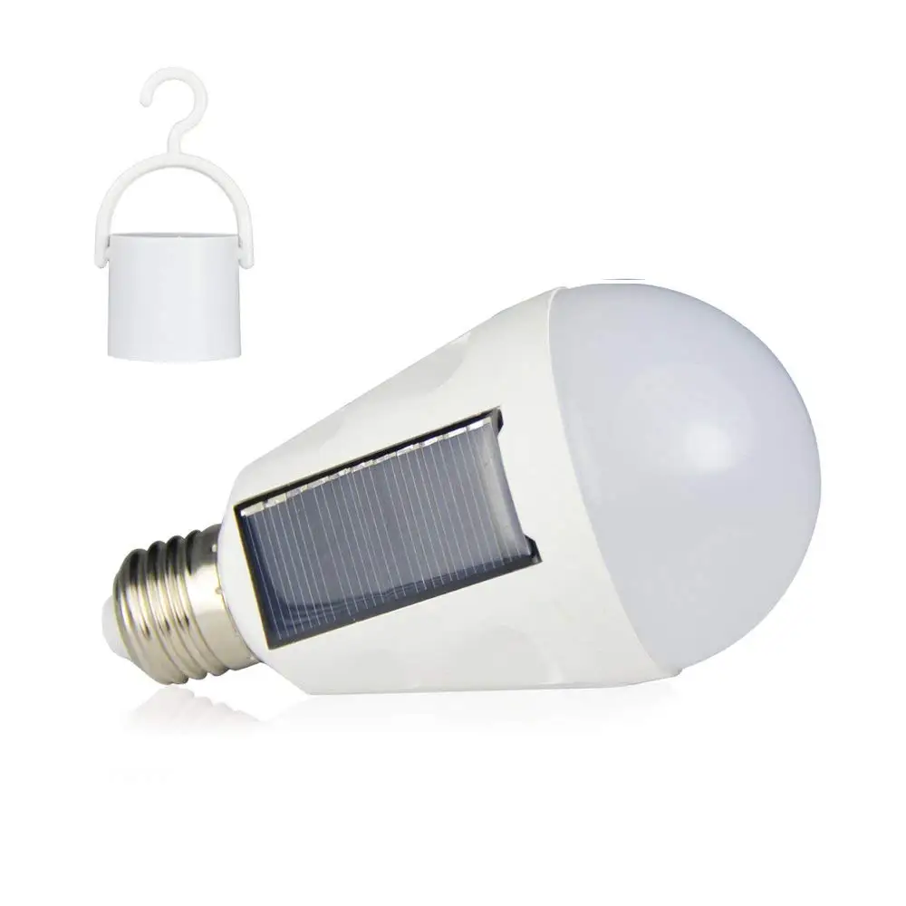 Солнечная светодиодная лампа 7W 14LED лампочка Портативный солнечной лампы аварийного освещения E27 база для кемпинга Туризм палатки Солнечный сарай в закрытом помещении и на открытом воздухе использования