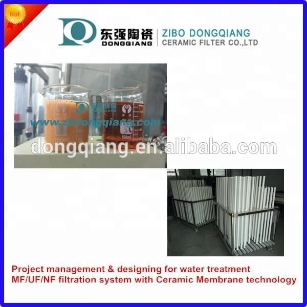 ceramic ultrafiltration filter for concentration of bacteria from fermentation broth