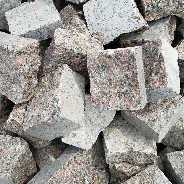 Buy wholesale  GG2 split flamed hammered cheap natural grey stone granite block paving setts bricks