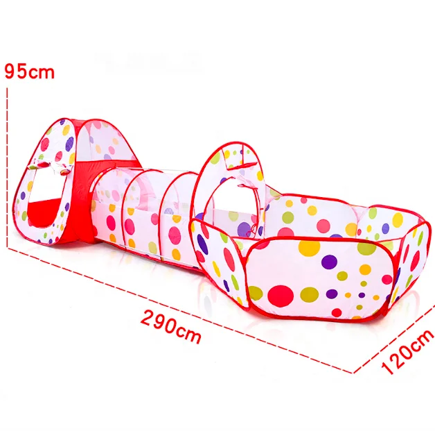 
Kids Play tents Crawl tunnels and Balls Pit, Pop Up Bounce Playhouse for toddlers, Bounce Castle Tent with basketball Hoop 