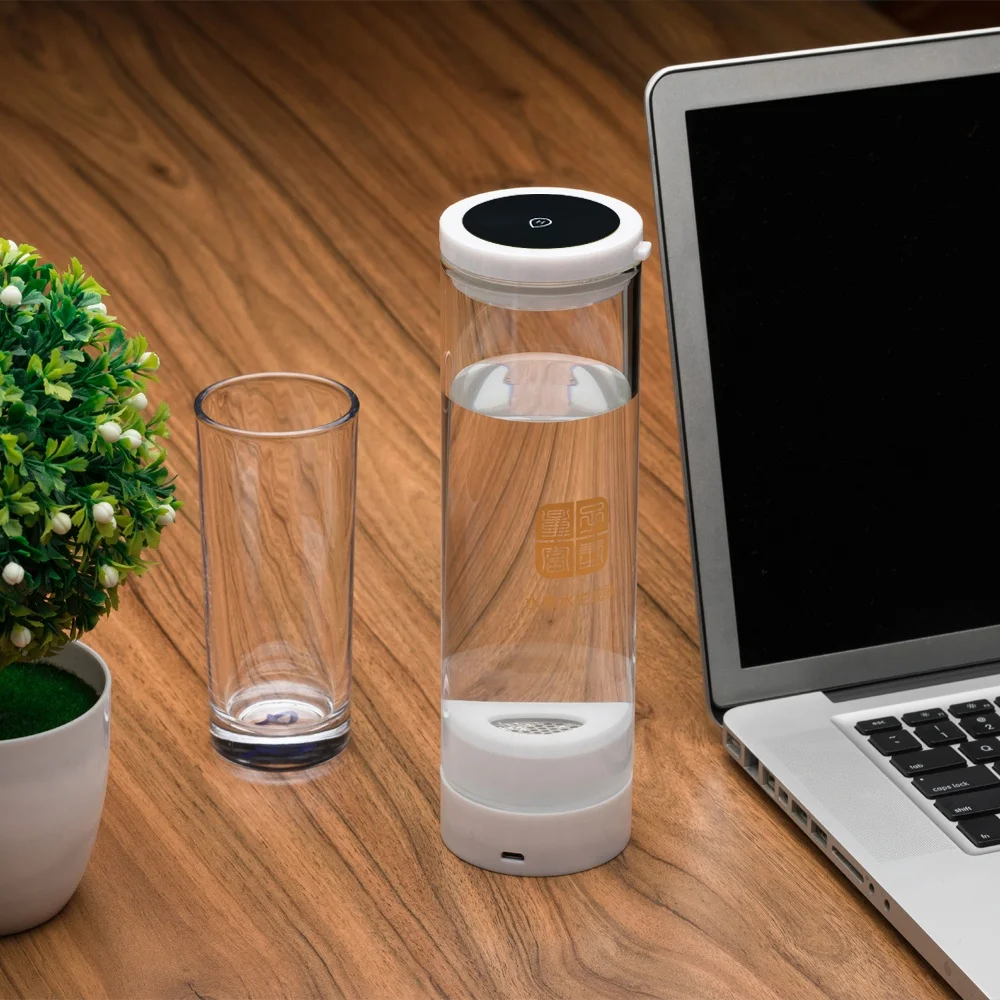 2.4G Wireless Transmission Touch Button USB Charge Hydrogen Water Bottle Alkaline Ionized Antioxidant Eliminate Free Radicals