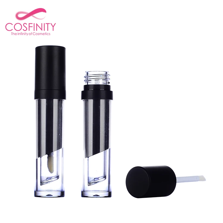 
Best price black lipgloss tube wholesale packaging round empty slim clear container plastic lip gloss mascara soft tube 