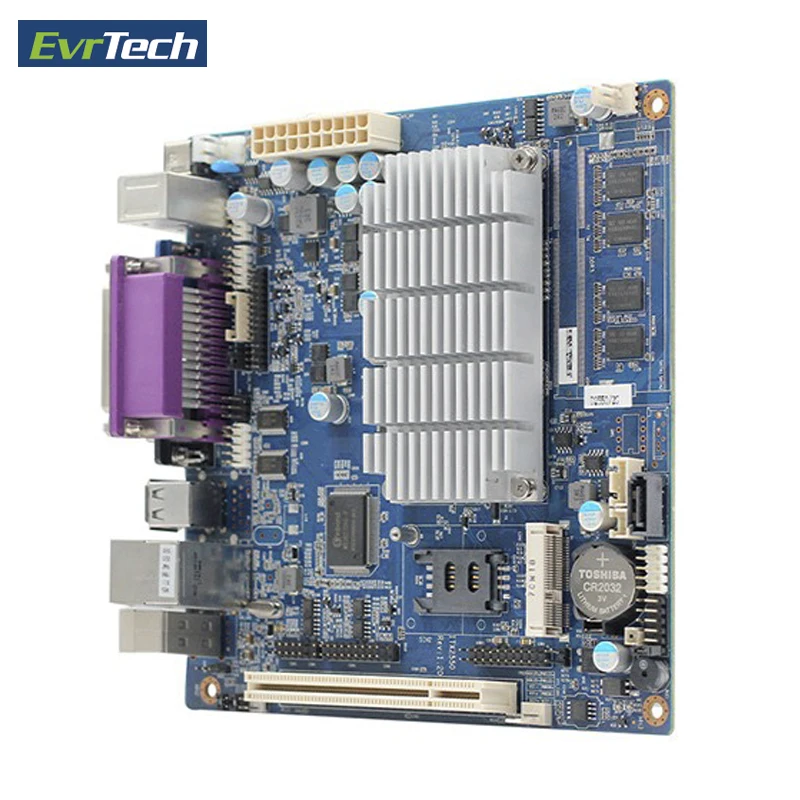 Dual Lan fanless Embedded industrial mini itx motherBoard  with Intel Atom D2550 processor and onboard 2GB RAM