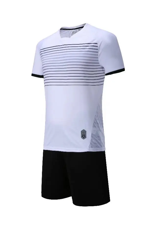 Quality soccer jersey 100% polyester micromesh  football teams uniforms in adult and kids sizes in stock