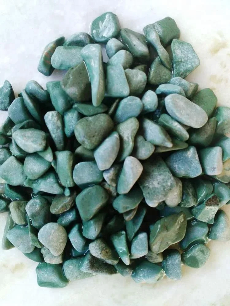 
high polished mixed color natural cobble stone 