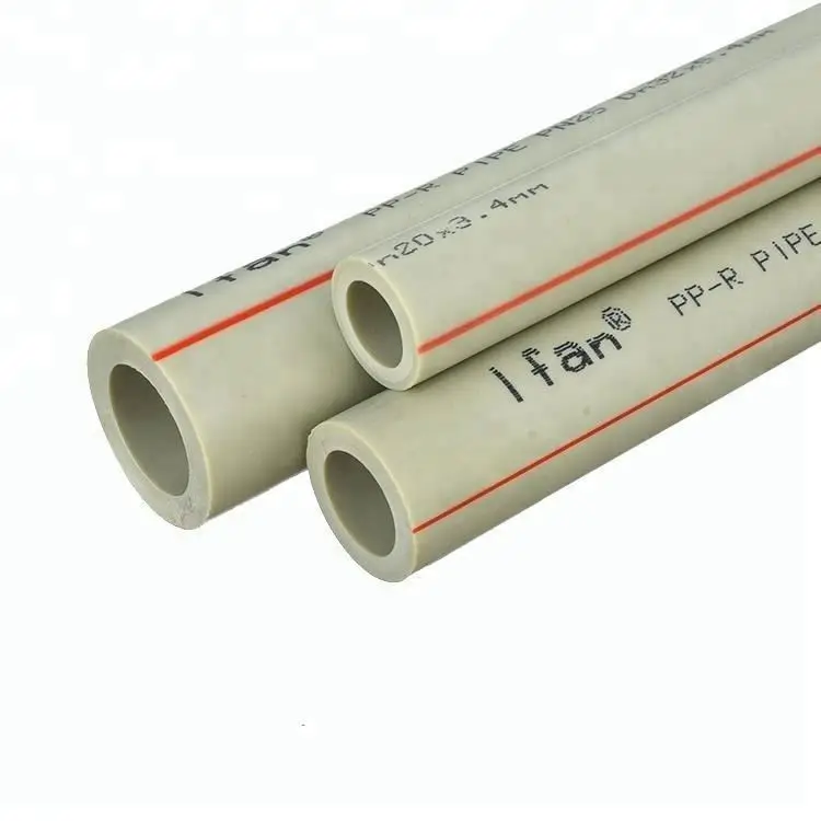 grey color ppr pipe type 3 with fitting hot sales pn 25 Transparent heat insulation plastic water supply ppr pipe size