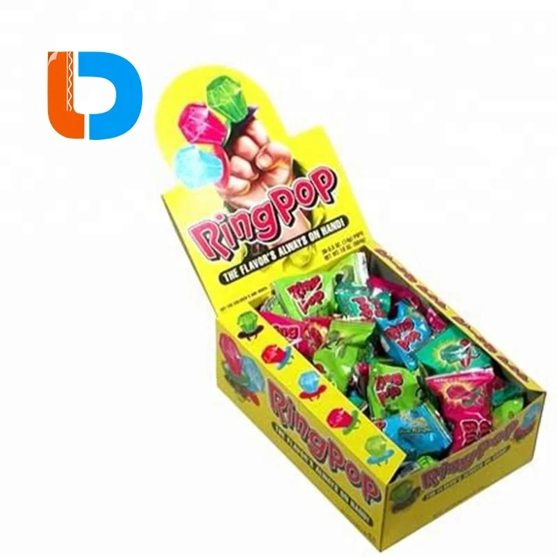China Factory Customized Retail Counter Top Candy Display  Cardboard Lollipop Display Box