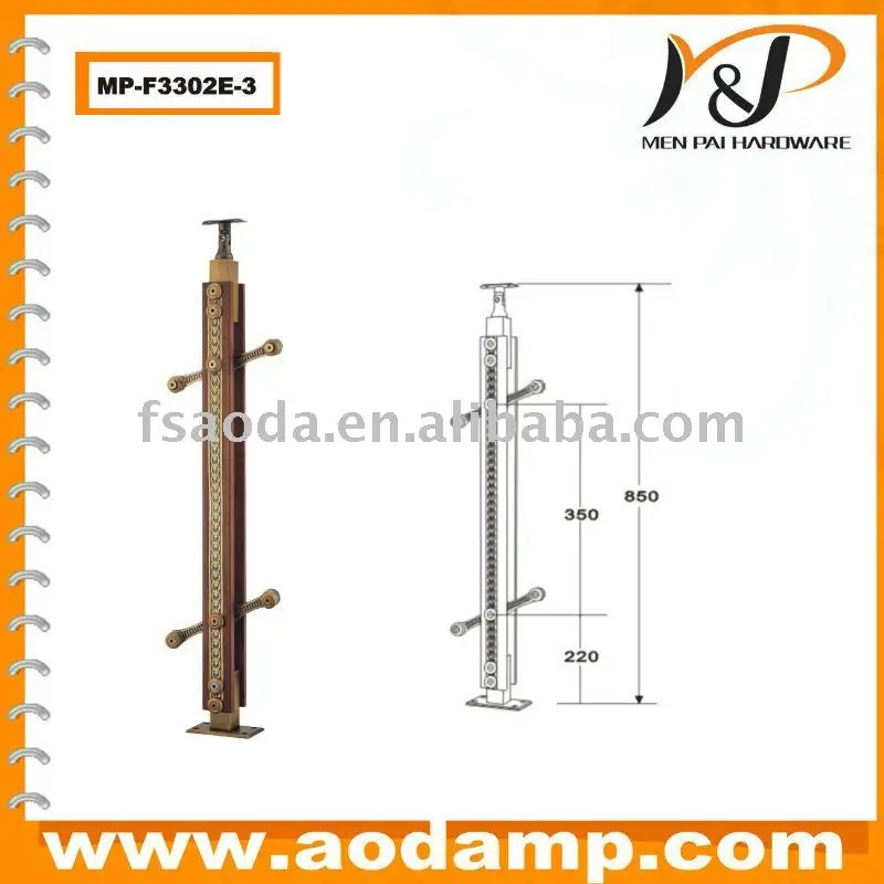 
brass staircase MP-3302E-3 outside staircase handrails 