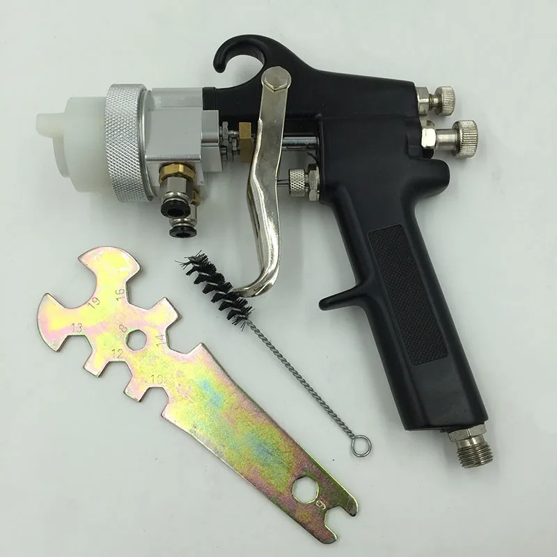 1182 car paint airbrush double nozzle 1.3 pneumatic powder coating silver chrome spray paint polyurethane foam sprayer