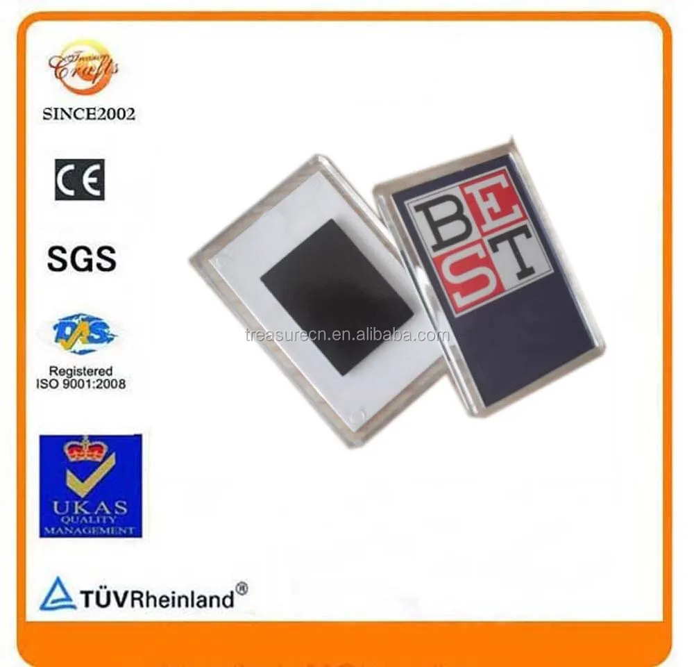 Rectangle plastic picture insert acrylic decorative photo frame fridge magnet
