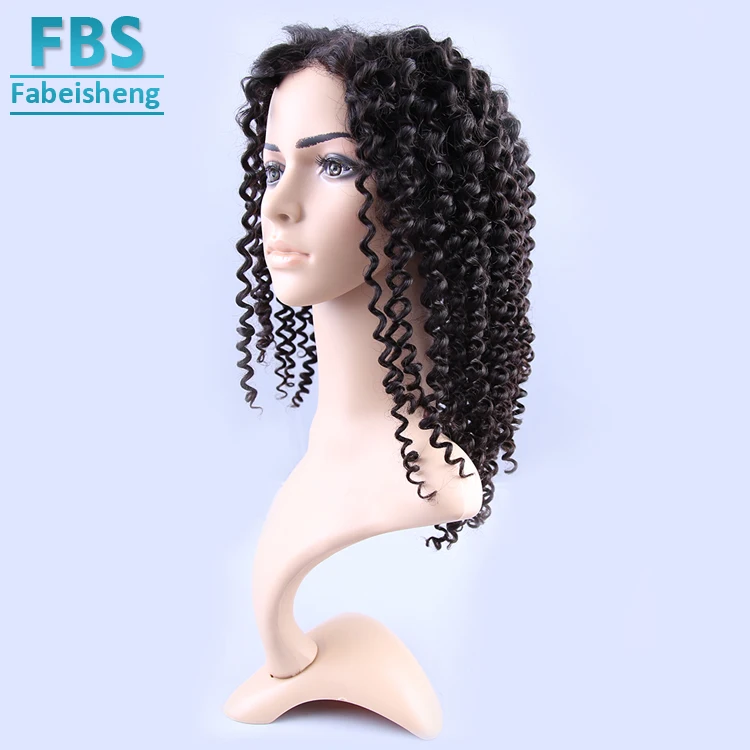 
2018 FBS raw 100% unprocessed virgin malaysian remy hair factory price supply deep curly full lace wig 