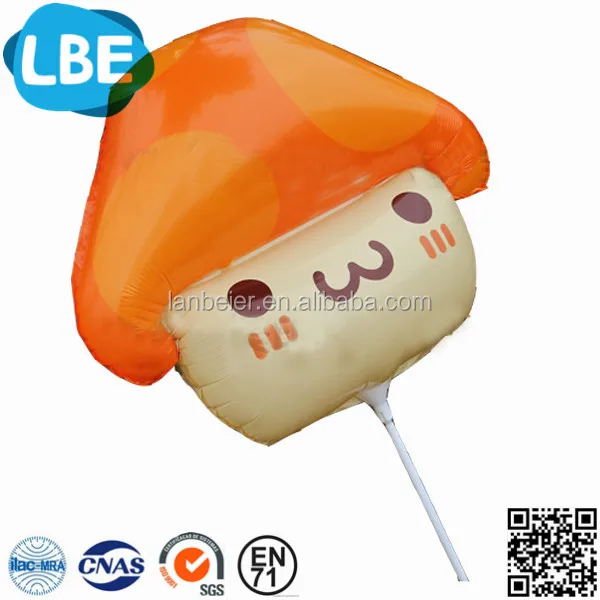 stick balloon with mushroom shaped balloons