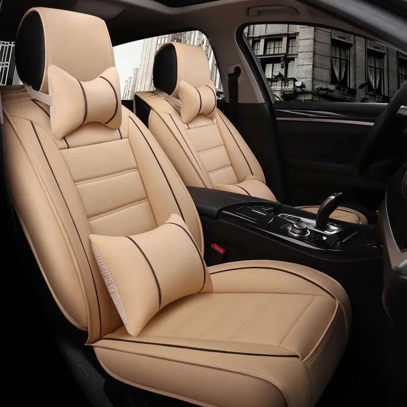 Поставка дропшиппинга 5D из США чехлы на сиденья искусственной кожи 5 сидений 2 передние и 1 ЗАДНИЕ подушки с 4