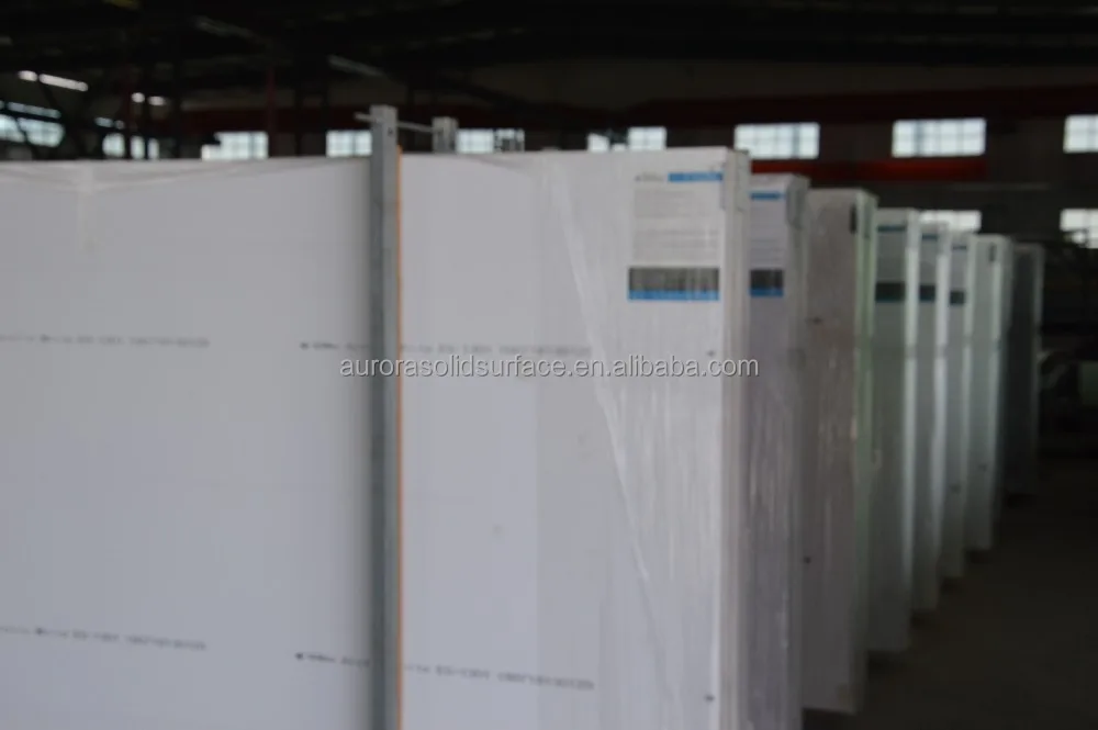 Industrial Construction 100% Pure Red Acrylic Resin Solid Surface Sheets / Artificial Marble / With All Kinds Of Shape