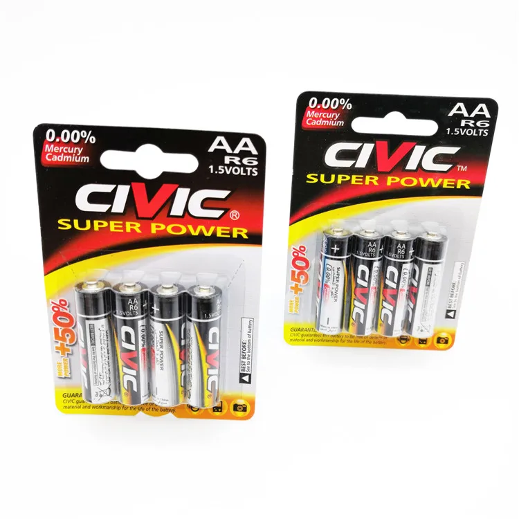 R6P, AA ,UM-3 ,1.5v primary Super power carbon dry  batteries