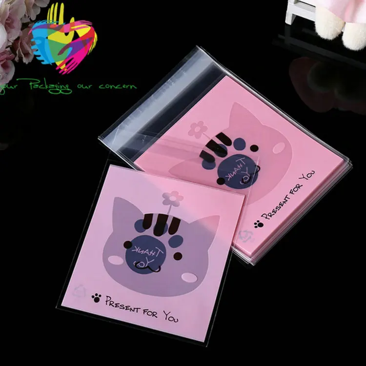 2017 Alibaba China OPP CPP PP Polypropylene Plastic Gift Bag For Cookies Biscuits Cracker Packing