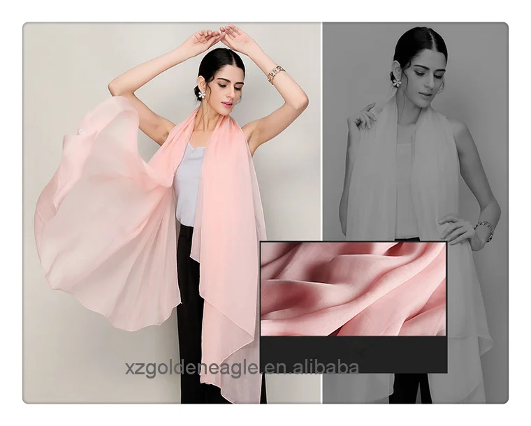 100% Natural Silk Scarf--popular colors silk shawl