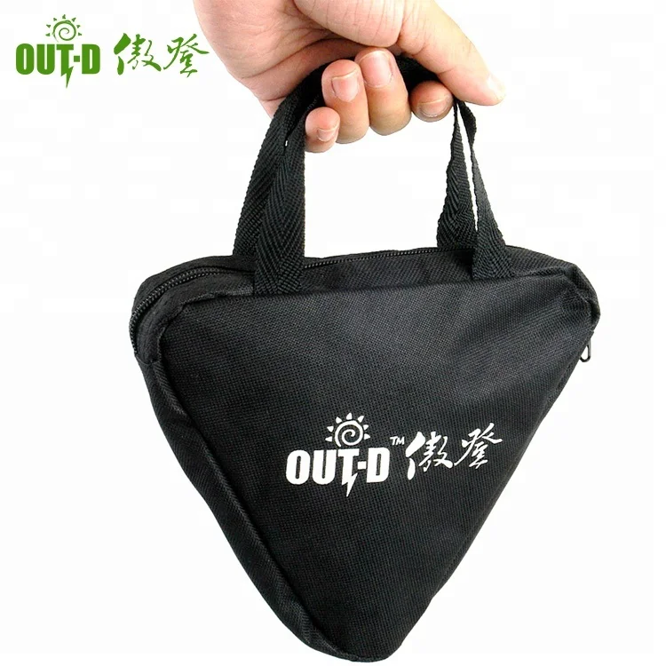 Outdoor picnic camping portable foldable triangular cooking pot stand