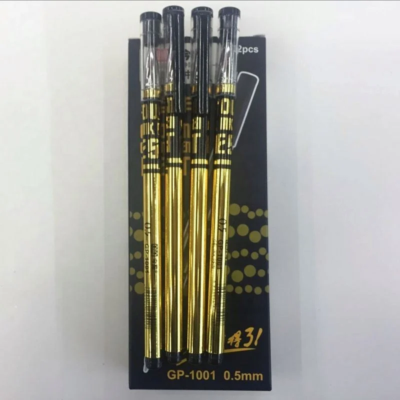 2019 Newest sale gold pen body creative gel pens available black wholesale gel pen