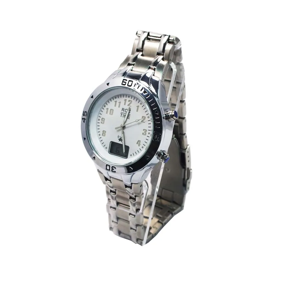 IPS alloy case digital display solar power sapphire mineral wristwatch from Shenzhen factory