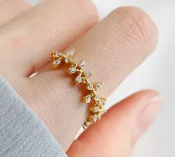Adjustable sterling silver chain link ring