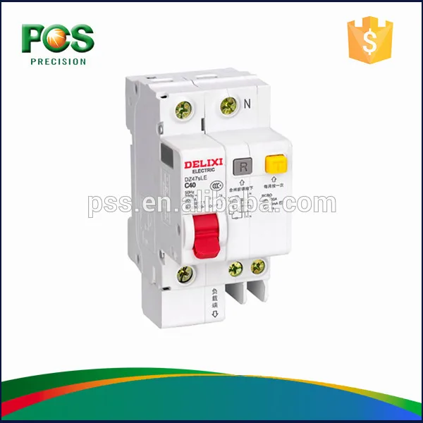 Delixi DZ47sLE остаточного тока выключатель узо ас 400в 2 P 40A 3 ма P 4 P IP20 50 / 60 Гц