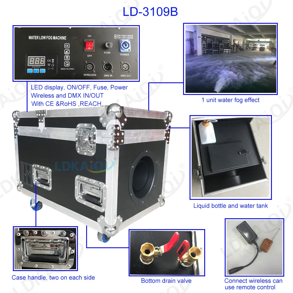 Water low fog machine 3000w for wedding stage