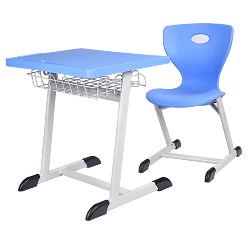 Nursery plastic student furniture set school desk and chair