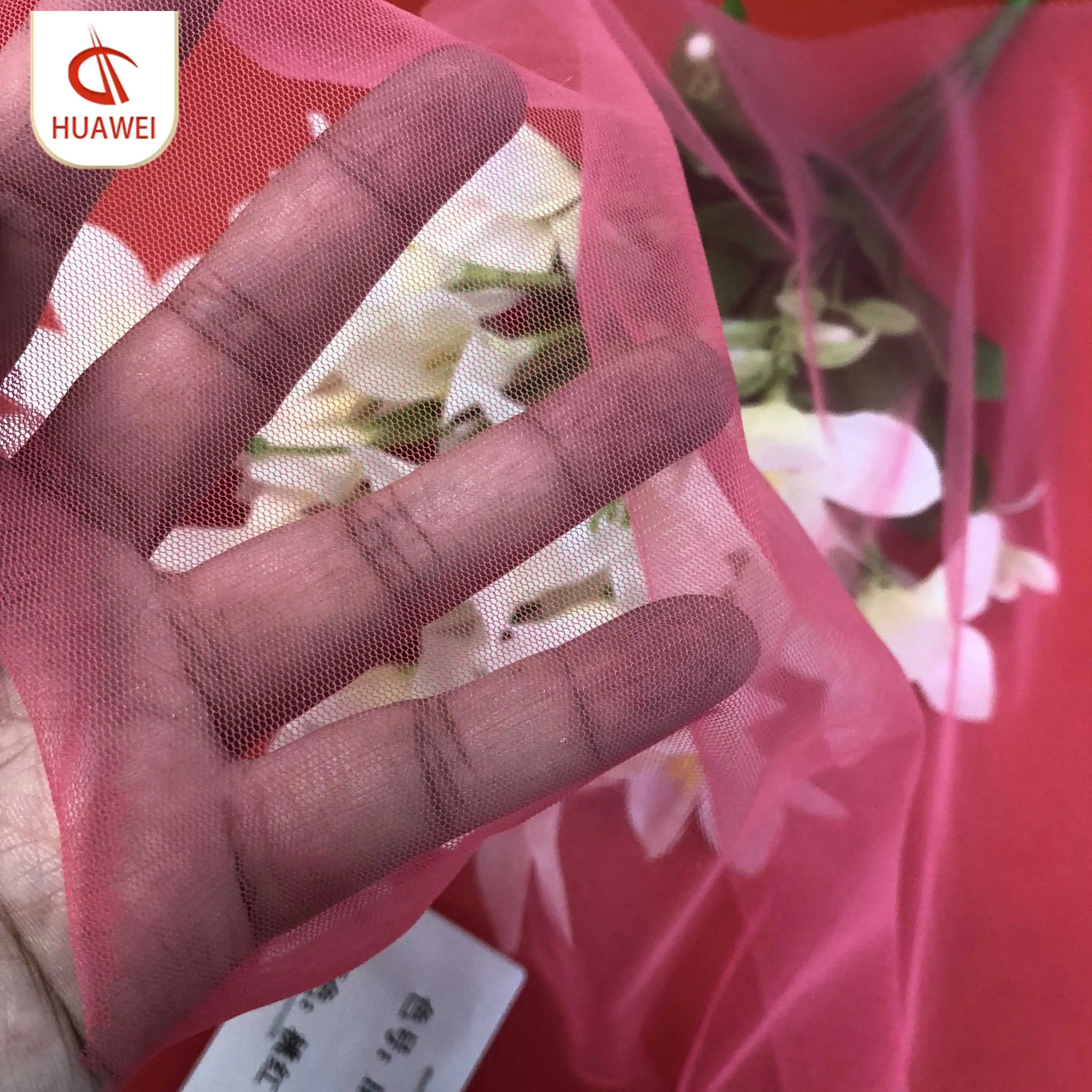 1.55m 20D*30D soft transparent net nylon tulle fabric for girl skirt lining