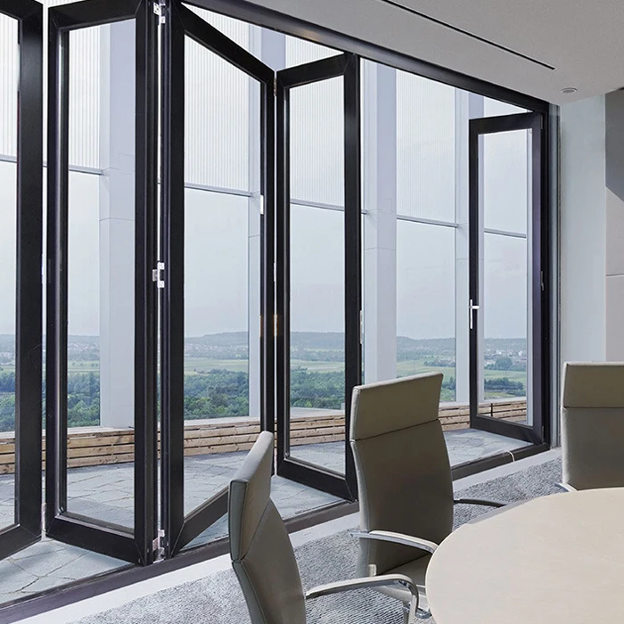 Soundproof partition wall sliding folding door for residential house