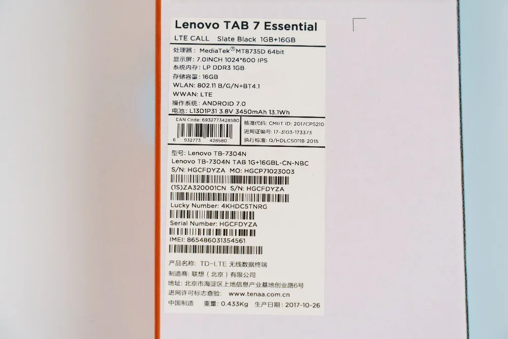 Original 4g tablet with sim card lenovo tablet  TB-7304N Wholesale Android 7 inch cheap tablet