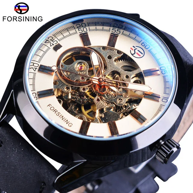 Forsining 2017 Casual Sport Series Waterproof Automatic Men Wrist Watch Top Brand Luxury Mechanical Skeleton Watches