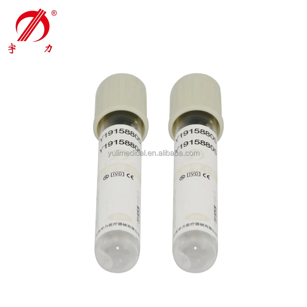Disposable vacuum blood sugar test glucose tube