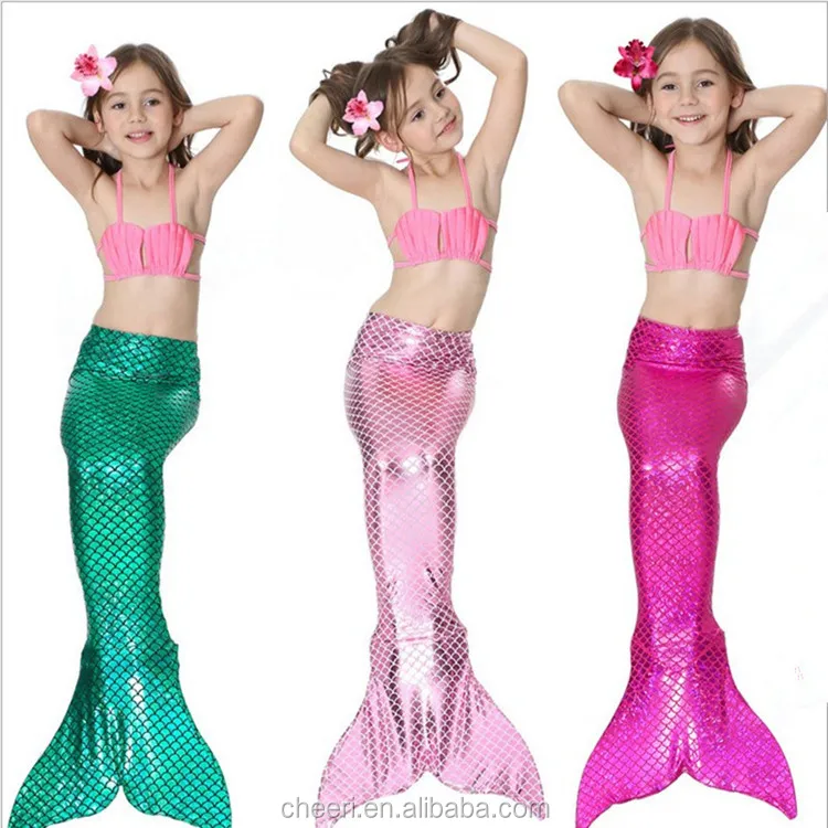 
2018 Summer Hot Child Mermaid Tail for Swimming Kid Sizes Mermaid Tail Princess Swimwear 