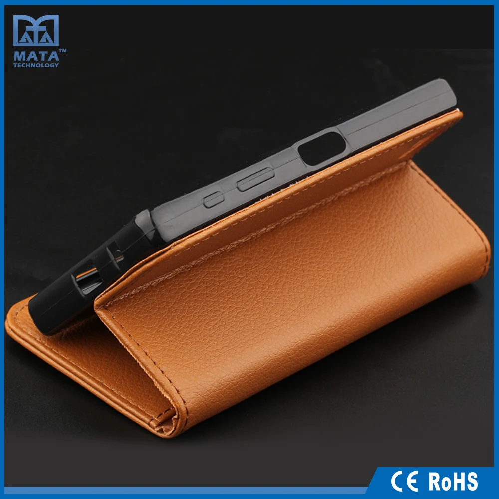 Пользовательский Цвет Стенд Wallet Флип PU Кожаный Чехол для sony