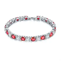 Women Luxury Jewelry Classic Design AAA+ Round 0.5 Carat Cubic Zircon Bangle Tennis Bracelet
