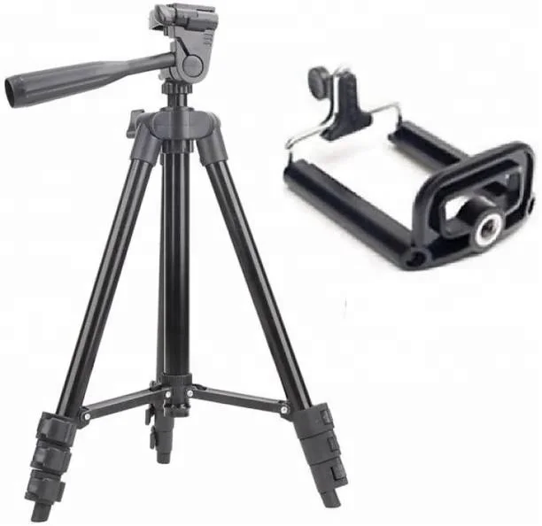 Cell Phone Tripod adapter high quality professional extendable tripod camera dslr and video aluminum alloy tripod