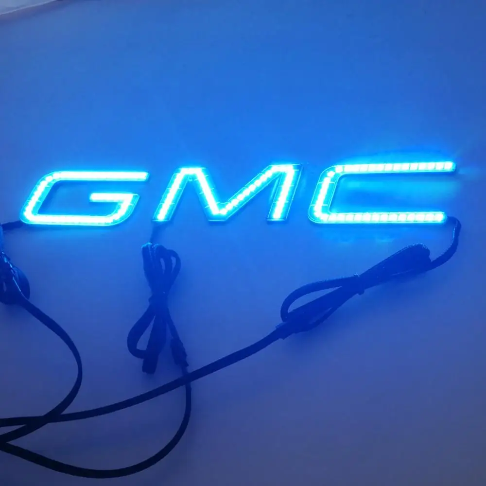 2014 Rectangle G M C SIERRA Multicolor changing Led angel eye halo ring headlights