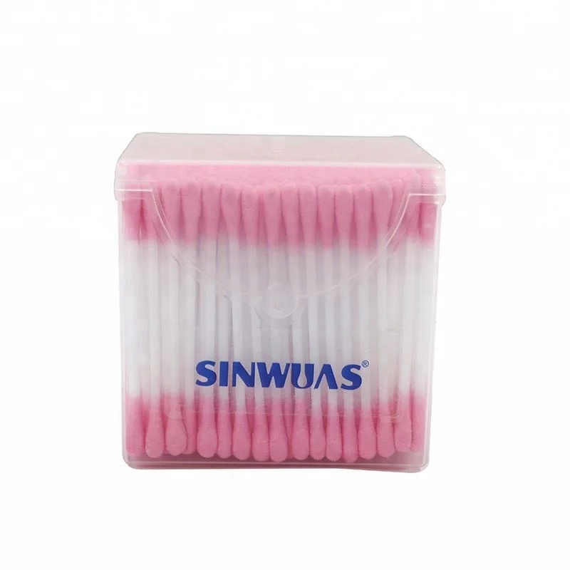 Factory price well sealed multifunctional medium hardness disposable cotton buds swabs