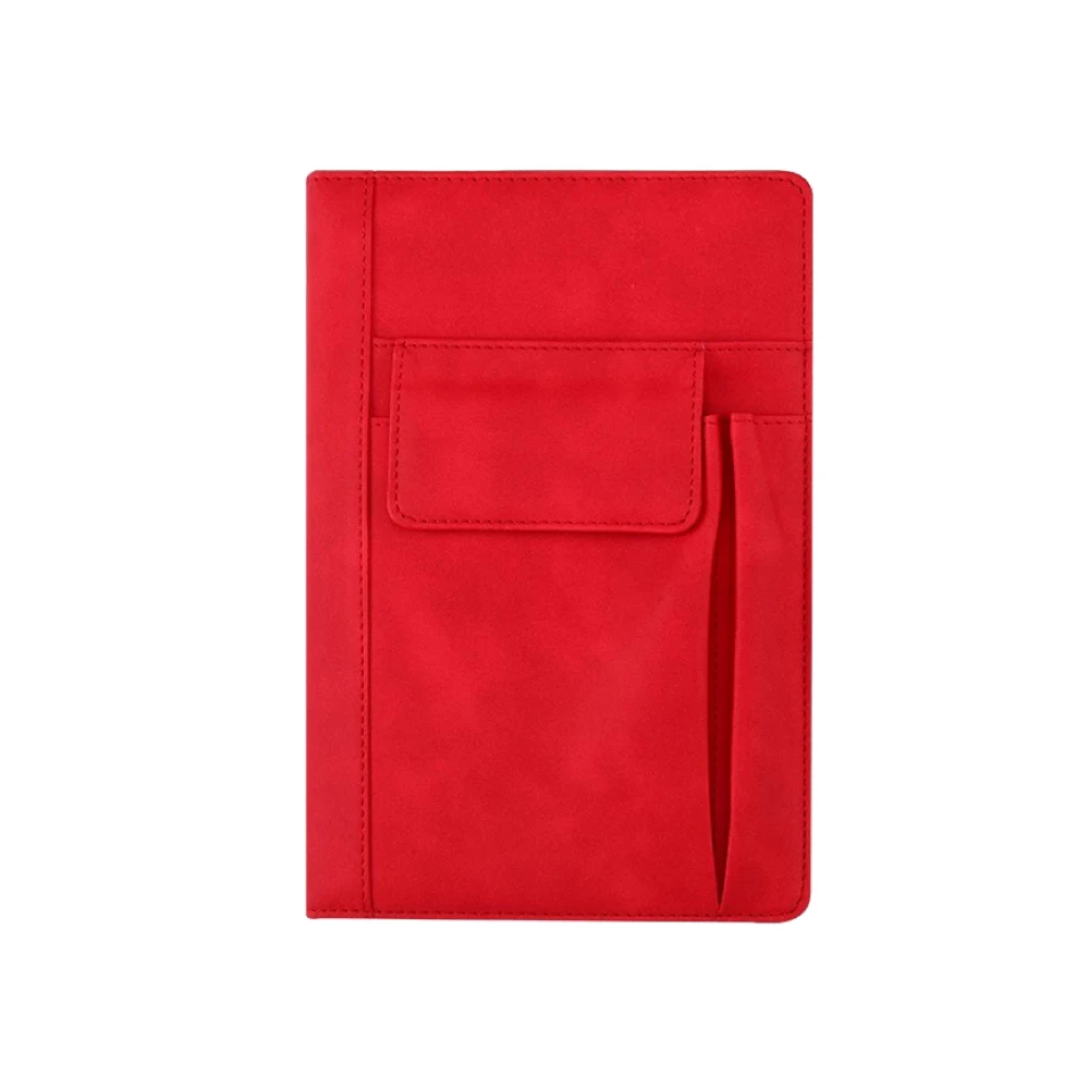 Multifunction A5 notebook with pockets school college office planner pu leather notepad
