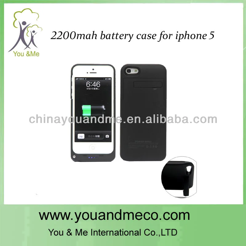 горячий деталь 2200 мач перезаряёаемые внешнее зарядное чехол с подставкой для iphone 5