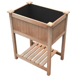 Galvanized potting bench metal potting bench weather resistant cypress wood garden potting table bench with metal