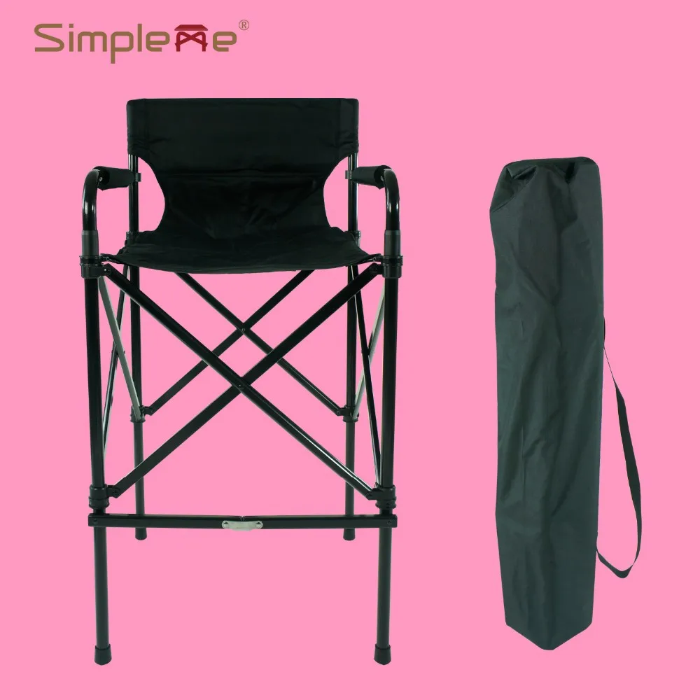 Custom portable foldable tall director telescopic chair for makeup artist