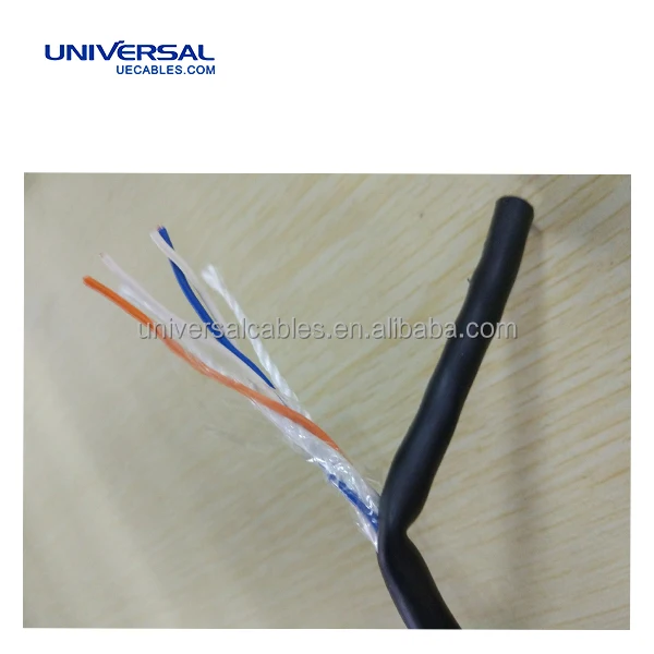 Underwater Signal Cable 2 x 2 x 23 AWG HDPE Insulation Aramid Yarn Braiding PE Sheath