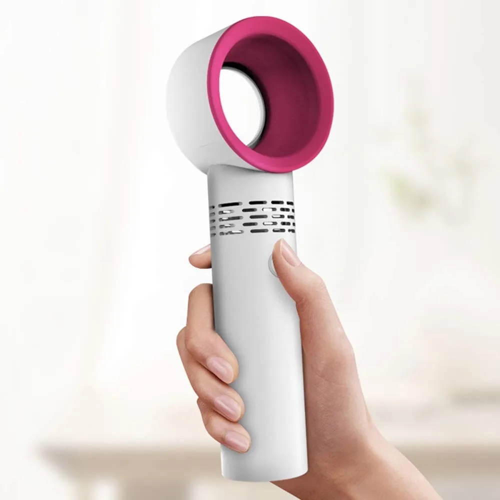 
amazon hot sale mini portable bladeless fan USB Mini Fan Desktop Bladeless Fan Rechargeable Quiet 
