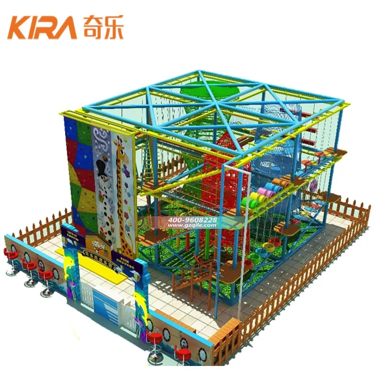 Kids Indoor Playground Ropes Course High Quality Rope Course Obstacle Course For Sale