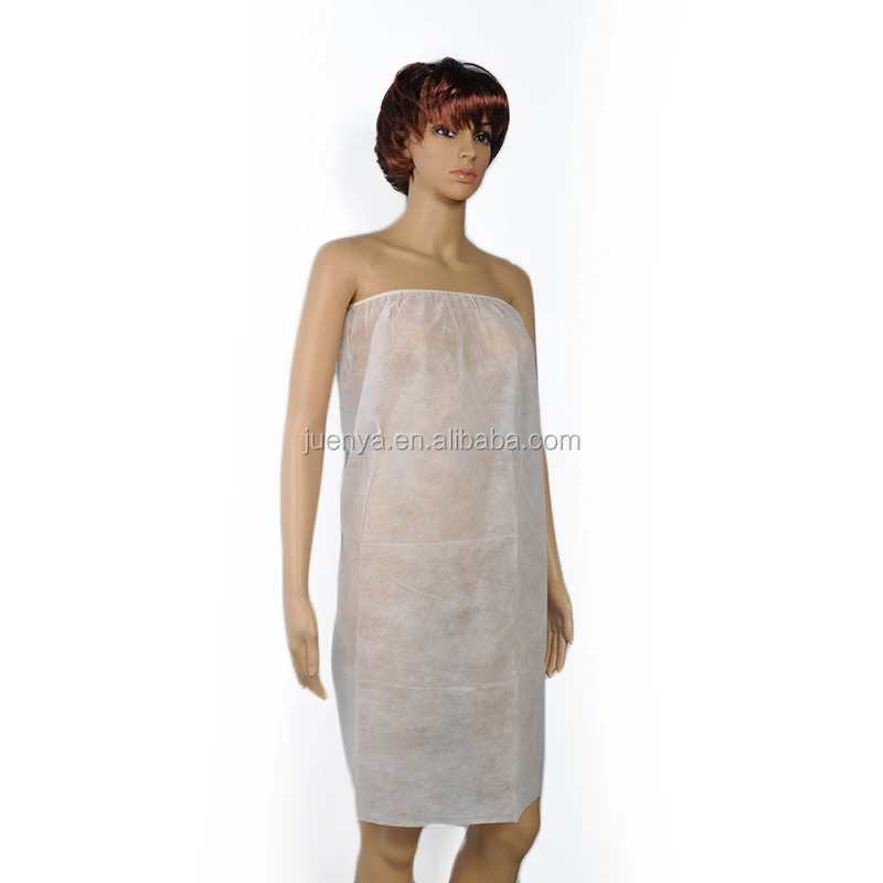 Free sample non woven spa disposable bathrobe body wrap